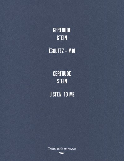 Écoutez-moi / Listen to me